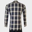 Checks Navy Blue Shirt : Business