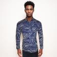 Print Blue Shirt : Party