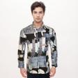 Print Gray Shirt : Party