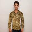 Print Brown Shirt : Party