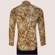 Print Brown Shirt : Party