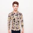 Print Rust Shirt : Party
