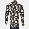 Print Brown Shirt : Ditto