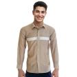 Combination Brown Shirt : Party