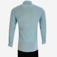 Self Design Aqua Blue Shirt : Business