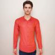 Self Design Orange Shirt : Business