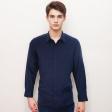 Self Design Navy Blue Shirt : Business