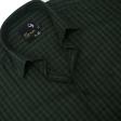 Checks Dark Green Shirt : Business
