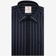 Combination Navy Blue Shirt : Party