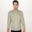Self Design Cream Shirt : Business