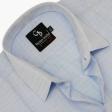 Self Design Light Blue Shirt : Business