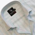 Stripes Aqua Blue Shirt : Business