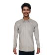 Self Design Light Gray Shirt : Business
