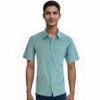 Print Blue Shirt : Party