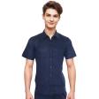 Self Design Navy Blue Shirt : Ditto