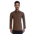 Print Brown Shirt : Party