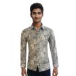 Print Gray Shirt : Party