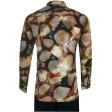 Print Rust Shirt : Party