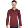 Print Maroon Shirt : Slim