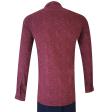 Print Maroon Shirt : Slim