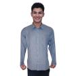 Self Design Blue Shirt : Business