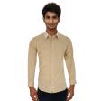 Self Design Fawn Shirt : Business