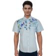 Handpainted Blue Shirt : Ditto
