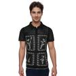 Print Black T-shirt : Itutu (Slim Fit)
