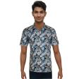 Print Blue Shirt : Party