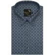Print Blue Shirt : Party