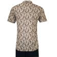 Print Peach Shirt : Party