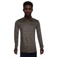 Print Brown Shirt : Party