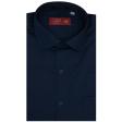 Self Design Navy Blue Shirt : Business