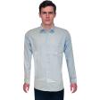 Self Design Light Blue Shirt : Business