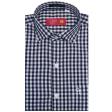 Checks Dark Blue Shirt : Business