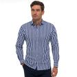 Stripes Navy Blue Shirt : Business