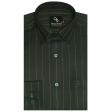 Stripes Dark Green Shirt : Business