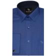 Self Design Dark Blue Shirt : Business