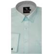 Self Design Light Green Shirt : Business