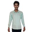 Self Design Light Green Shirt : Business