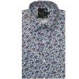Print Blue Shirt : Party