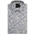 Print Blue Shirt : Party