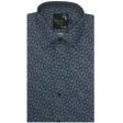 Print Blue Shirt : Party