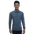 Print Blue Shirt : Party