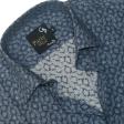 Print Blue Shirt : Party
