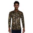 Print Brown Shirt : Party