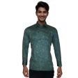 Print Blue Shirt : Party