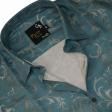 Print Blue Shirt : Party