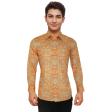 Print Orange Shirt : Party