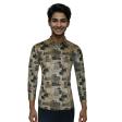 Print Green Shirt : Party